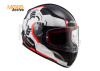 Мотошлем LS2 FF353 Rapid Ghost, черно-белый-красный