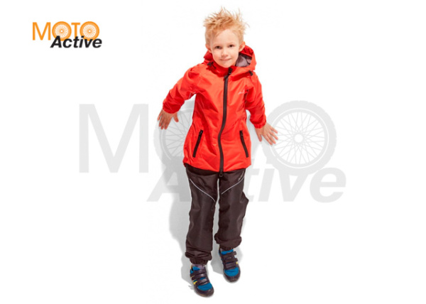 Детский комплект дождевой (куртка, брюки) EVO Kids RED (мембрана)
