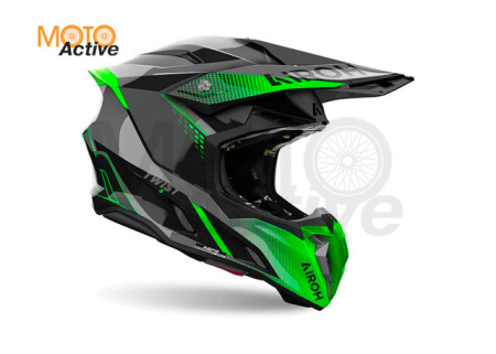 Кроссовый шлем Airoh Twist 3 Shard Green Gloss