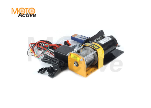 Лебедка Electric Winch 3000lb, ATV с синтетическим тросом 6мм, с радио пультом