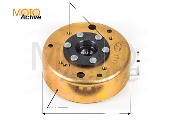 Ротор генератора 161QMK 200см3 (статор AC 6 катушек) с реверсом