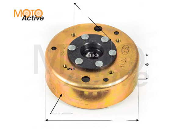 Ротор генератора 161QMK 200см3 (статор AC 6 катушек) с реверсом