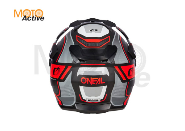 Шлем кроссовый со стеклом O'NEAL D-SRS Solid V24, красный/черный