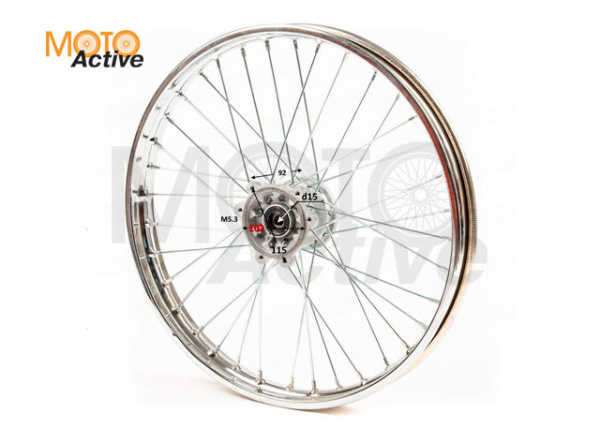 Обод передний 21" (1,60-R21 d=15mm) сталь/хром 6x115x102