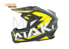 Шлем (кроссовый) Ataki JK801 Rampage, серый/желтый матовый