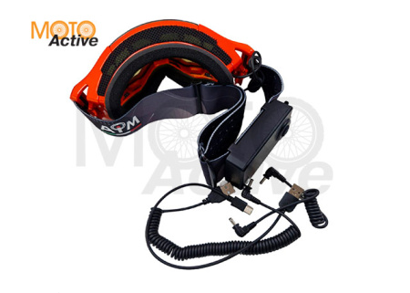 Очки снегоходные с магнитной линзой и подогревом AiM (PRO) 31-103 Accu Heated Orange Glossy