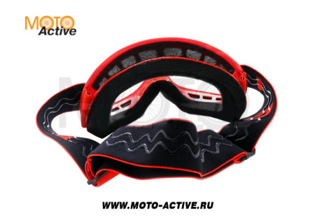 Очки для мотокросса детские ATAKI HB-115 красные глянцевые