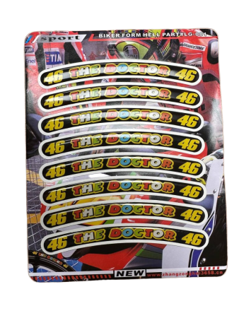 Наклейки набор на обода THE DOCTOR (LG-001)