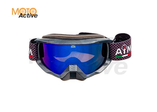 Очки снегоходные с двойной линзой AiM (PRO) 186-102 Carbon Glossy