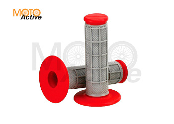 Грипсы руля ACCEL RGP-535M-120 серый/красный