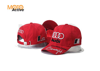 Бейсболка "AUDI" (красная, 100% хлопок)