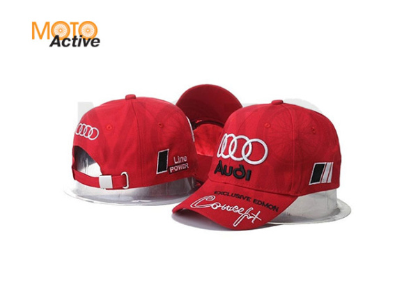 Бейсболка "AUDI" (красная, 100% хлопок)