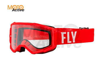 Очки для мотокросса FLY RACING FOCUS (2022) YOUTH (детские) красный/белый