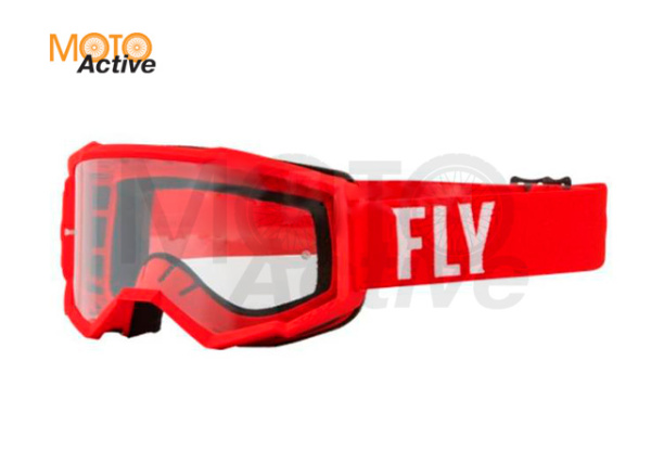 Очки для мотокросса FLY RACING FOCUS (2022) YOUTH (детские) красный/белый