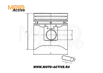 Поршень двиг XSD44F 50см3 2Т