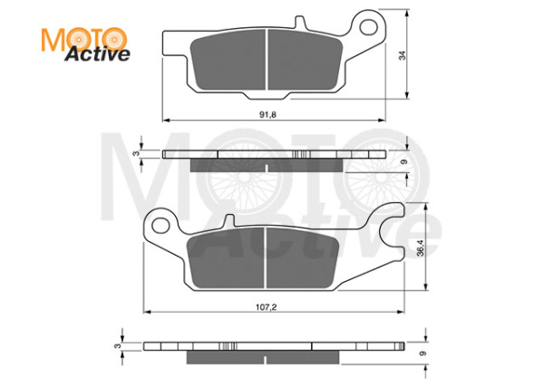 Тормозные колодки GOLD FREN K5 255