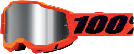 Очки 100% Accuri 2 Goggle Neon Orange / Mirror Silver Lens