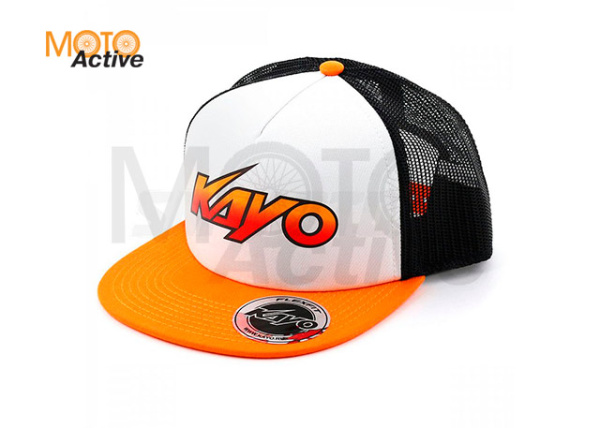 Бейсболка KAYO белая/оранжевая/черная