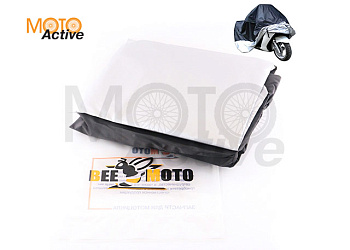 Чехол дождевик для мотоцикла и велосипеда (L-220*95*110см, черно- серый) "BEEZMOTO"