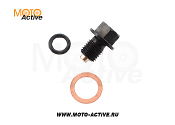 Пробка двигателя сливная с магнитом М12 х1,50 SM-PARTS черная