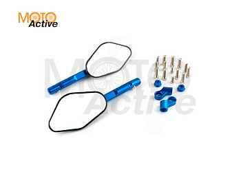 Зеркала многоугольные (8/10mm, синие) "RIZOMA"