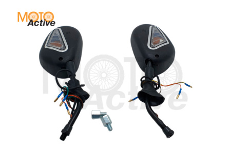 Зеркало d8 mm ZX- 232 (с поворотниками)