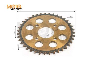 Венец, звезда ведомая (520-39) сталь, закаленные зубья CG/CB 4х90х58