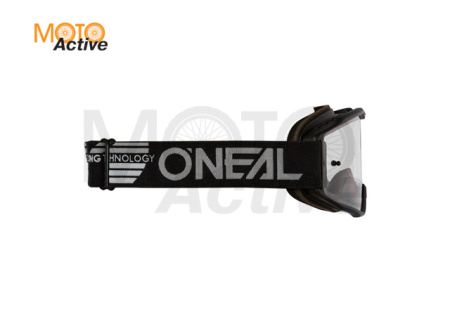 Маска кроссовая O'NEAL B-10 Solid V.24, черный, прозрачные линзы