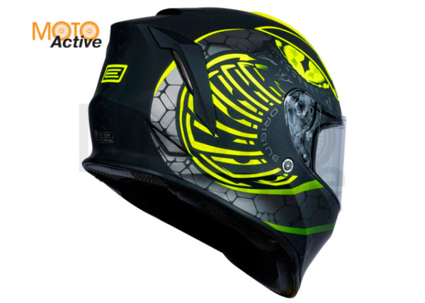 Шлем детский (интеграл) Origine DINAMO FIGHTER HI-VIS, желтый/черный матовый