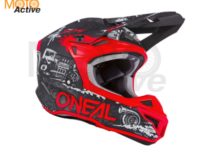 Шлем кроссовый O'NEAL 5Series HR V.22, черный/красный