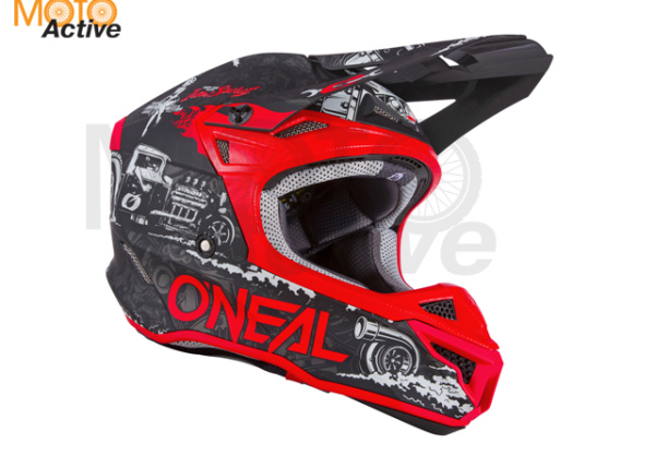 Шлем кроссовый O'NEAL 5Series HR V.22, черный/красный