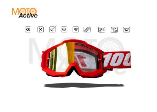 Очки мотокросс 100% red frame