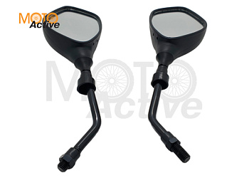 Зеркала мото (пара) SMP-031 прав.резьба М10 черные