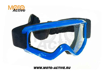 Очки для мотокросса SM-G39 синие глянцевые