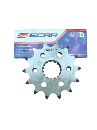 Передняя звезда Scar #520 под мотоциклы KTM 125б 530 SX/SX-F/EXC/EXC-F 1987-23 HVA 125, 501 TC/TE/FC/FE 2014-23 - 14 зубьев