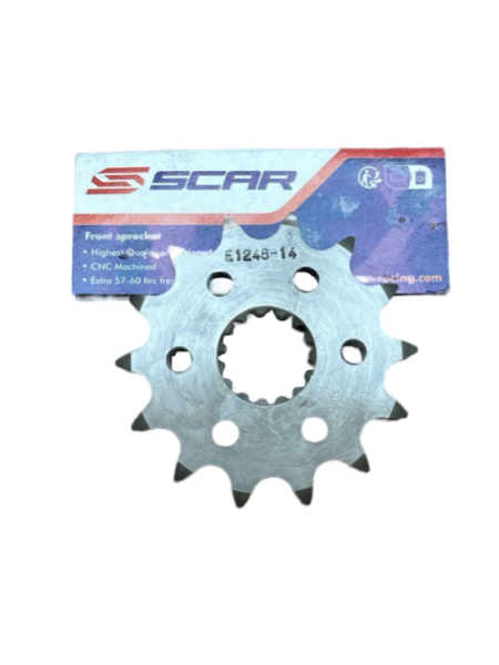 Передняя звезда Scar #520 под мотоциклы KTM 125б 530 SX/SX-F/EXC/EXC-F 1987-23 HVA 125, 501 TC/TE/FC/FE 2014-23 - 14 зубьев