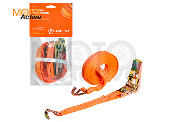 Ремень крепления груза с храповиком 4.5 м, 25мм,  600 кг (AS-T-21)