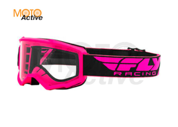 Очки для мотокросса FLY RACING FOCUS (2022) YOUTH (детские) розовый/черный