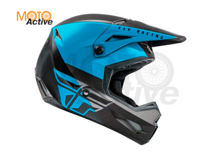 Шлем (кроссовый) FLY RACING KINETIC STRAIGHT EDGE, синий/серый/черный (2021)
