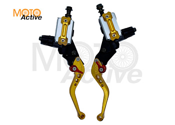 Машинки тормозные (ГТЦ) универсальные (комплект, радиальные, тюнинг) (mod:1, желтые) "RIDE IT"