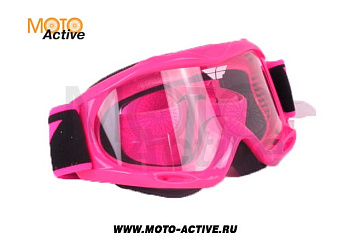 Очки для мотокросса FLY RACING FOCUS (2019) розовые, прозрачные