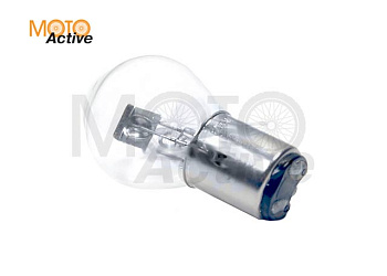 Лампа фары HQ c улучш. фокусом B35 BA20D (груша) 12V 35/35W прозрачная SCOOTER-M