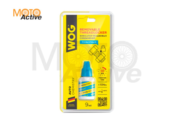 Анаэробный герметик-фиксатор резьбовых соединений "Разборный" (синий) WOG, 9 мл