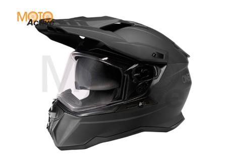 Шлем кроссовый со стеклом O'NEAL D-SRS Solid V24, черный