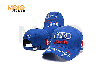 Бейсболка "AUDI" (синяя, 100% хлопок)