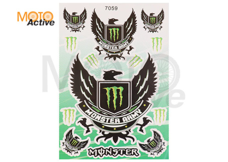 Наклейки (набор) спонсор MONSTER ENERGY (17х26см) (#7059)