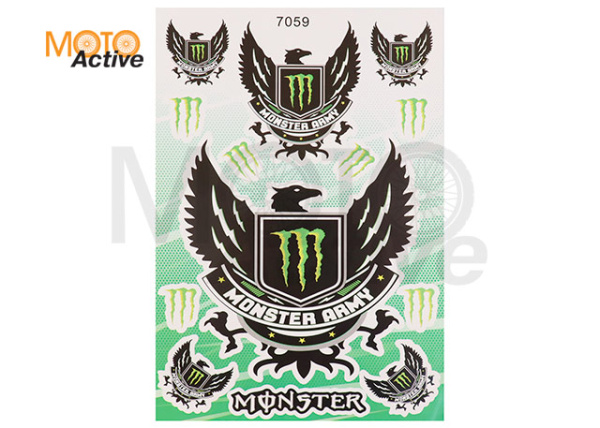 Наклейки (набор) спонсор MONSTER ENERGY (17х26см) (#7059)