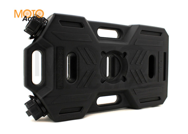 Канистра экспедиционная PRO 10 литров две горловины и заправочный носик (черная)