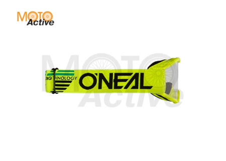 Маска кроссовая O'NEAL B-10 Solid V.24, детская, желтый, прозрачные линзы