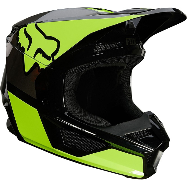 Мотошлем подростковый Fox V1 Revn Youth Helmet, Flow Yellow (2021)